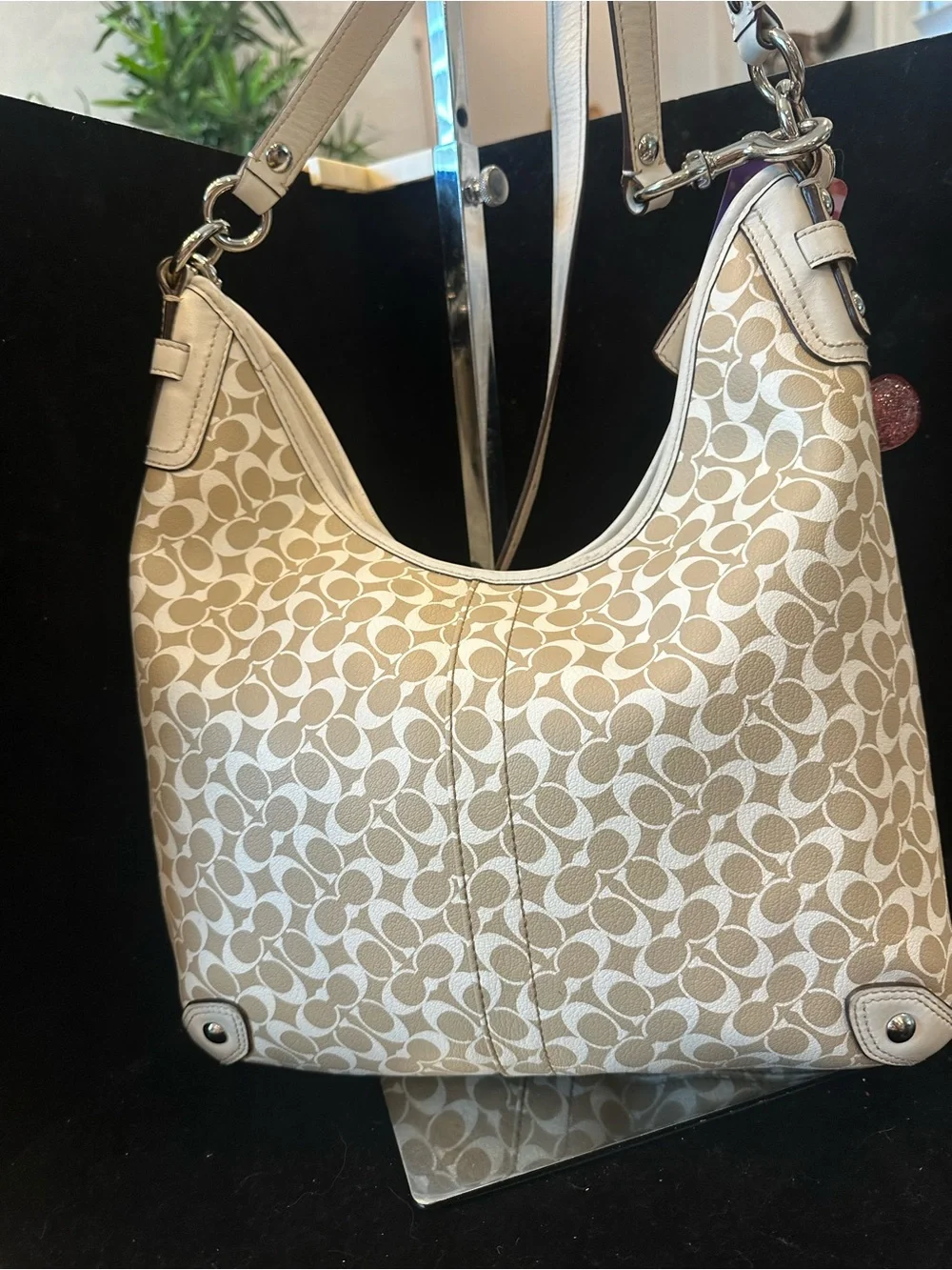 Coach #342 Chelsea 1941 series heritage Signature Pattern Hobo Bag